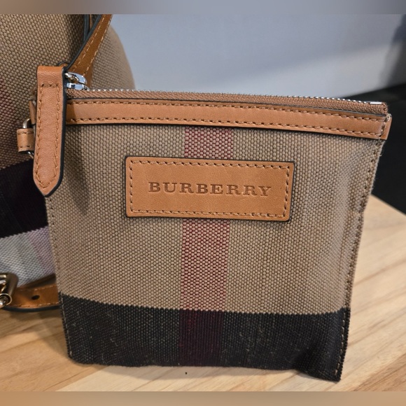 Burberry Canvas Mega Check Mini Ashby Hobo Crossbody - Picture 13 of 15
